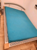 Ich biete Metallbett Farbe Grau 140 x 200 cm