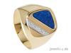 Herrenschmuck: Herrenringe mit Lapislazuli Edelstein ,  Diamant und Gold günstig 