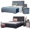 Bett Polsterbett mit Lattenrost Designbett Doppelbett 90x200