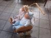 Puppenwagen mit Zwillingspuppen