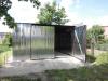 4x6 verzinkte Blechgarage mit Dachschräge nach hinten,  mit Doppeltür