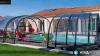 Poolüberdachung Smart XL 7,  40mx4,  20mx2,  15m vormontiert PC Clear 4mm