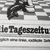 Plakat polit. Schach Wedding Orginal 70er Jahre TAZ