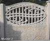 Komplette von 3x Betonplatte + 1x Betonpfosten zum Betonzaun