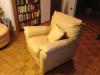 Natuzzi Designer Couch/  Sofa Garnitur in Vanille,  Echtleder