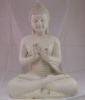 Buddhafigur  Lehre des Herzens  weiß,  Erstbesteller erhalten 5 % Rabatt