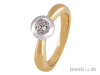 Sonderpreis 999€: Solitäre Diamantring,  1 X Brillant 0, 45 ct. W-P1,  14 Karat Gol