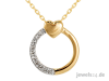 Halskette mit Anhänger,  Diamanten und Gold als Geschenk zum Valentinstag online 