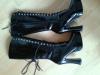 Sexy Lack Plateau Stiefel High Heels schwarz kniehoch 37 - 37, 5