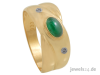Schmuck Klassiker: Cabochon Ring,  Diamanten,  Smaragd Edelsteine,  Gold günstig