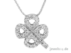 Diamantschmuck,  Halsschmuck,  Halskette mit Kleeblatt Anhänger,  Collier,  Diamante