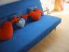 super praktische schöne leichte Klapp-Couch mit Blauem waschbaren Bezug