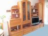 Schrankwand/ Sideboard Erle Front massiv mit beleuchteterr Vitrine Fernsehteil To