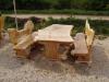 Gartenmöbel,  Tisch,  Bänke,  Pavilon aus Massivholz