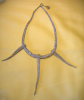 extravagantes,  elegantes Collier aus gestricktem Silber 925