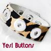 Donna Fedori Yes! Buttons Lederarmband für Click Buttons,  Chunks,  Druckknöpfe,  g