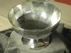 eckige Obstschale mit Fuß,  Silverplated