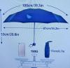 Regenschirm Minischirm blau