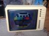 Upcycling /  Vintage TV mit beleuchtetem LED Testbild und gutem Sound