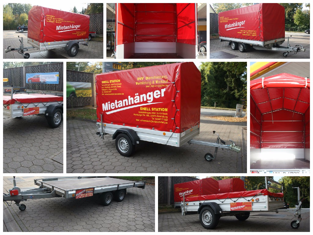 Auto Anhänger, Typ Planenanhänger, Größe XS 750 kg - MietHänger, Anhänger  mieten Berlin, Anhängerverleih